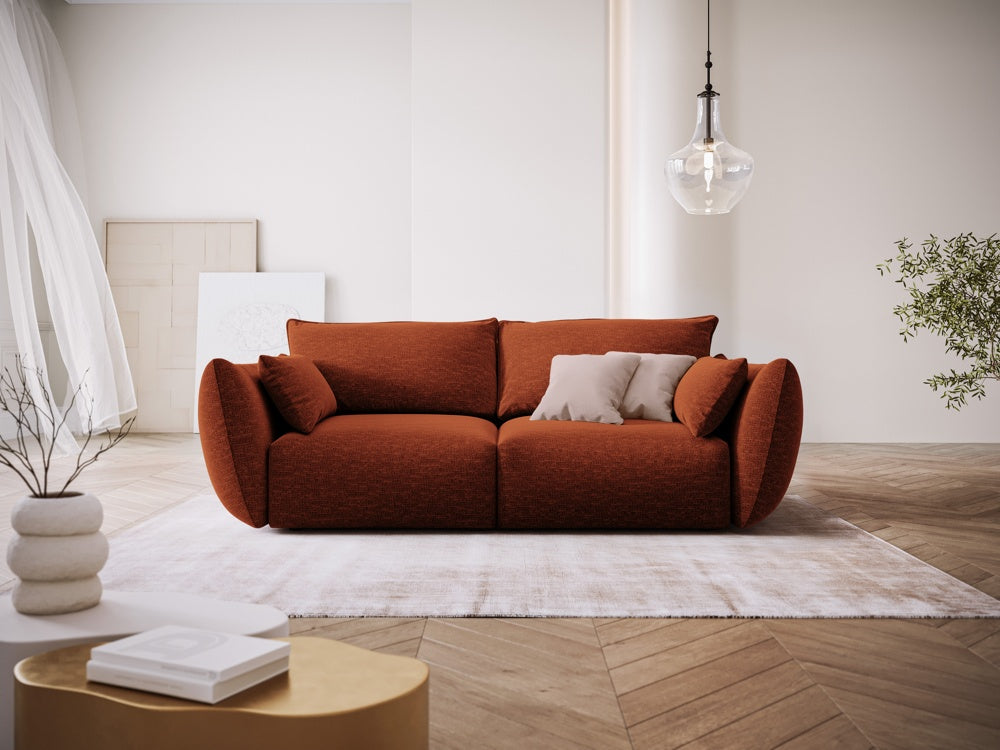
Canapé design 2 places "Clau" - Chenille Terre cuite