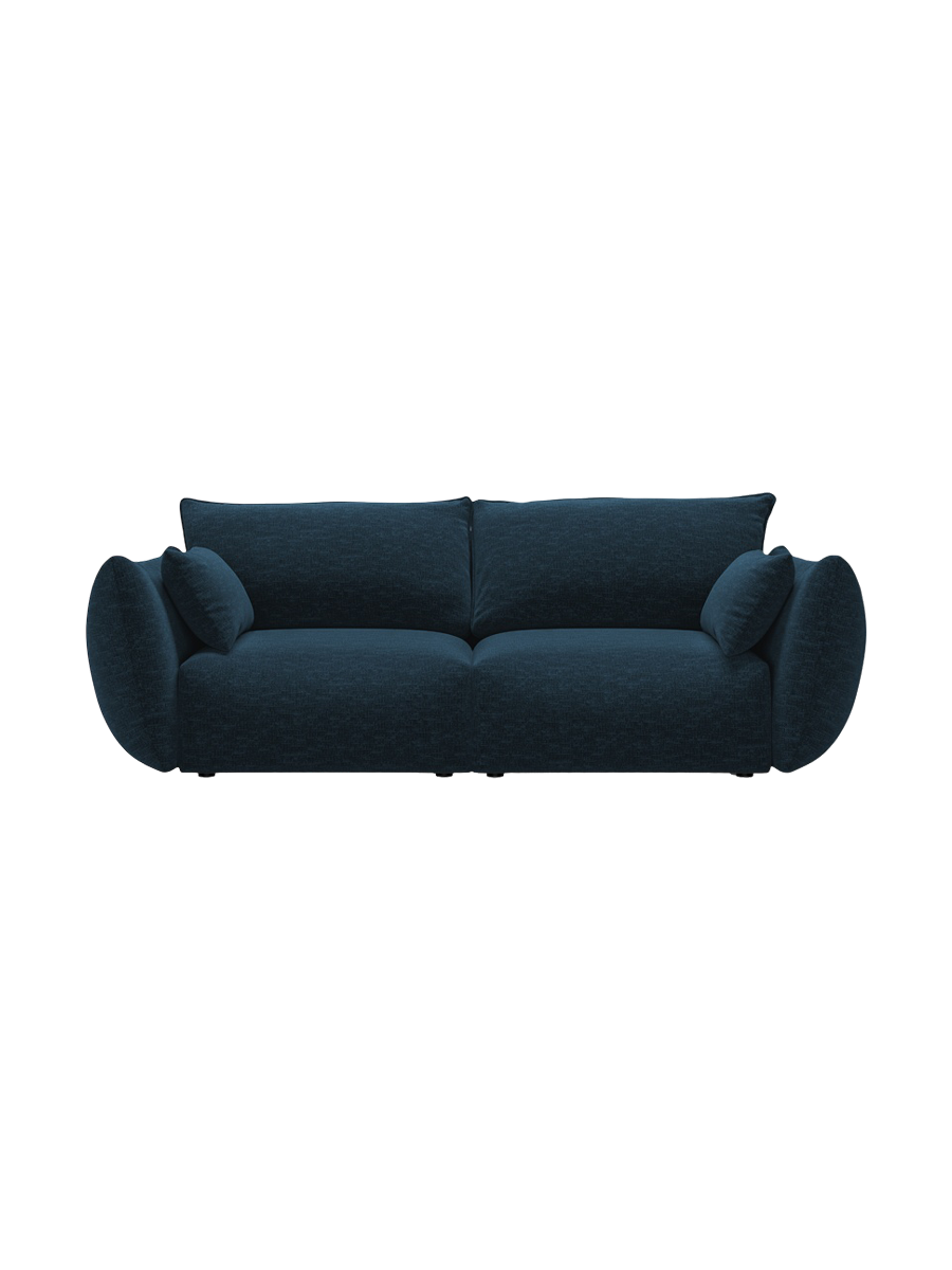 
Canapé design 2 places "Clau" - Chenille bleu roi