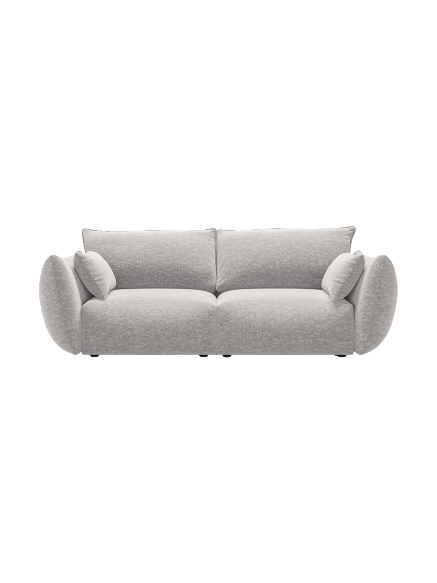 
Canapé design 2 places "Clau" - Chenille Gris clair