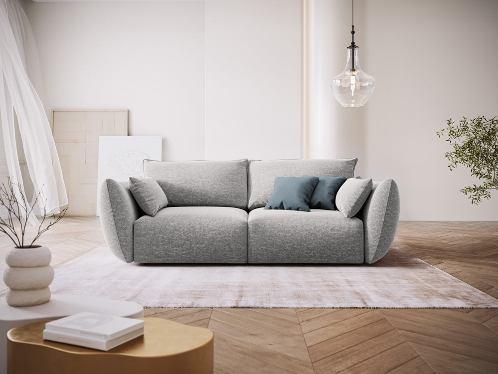 
Canapé design 2 places "Clau" - Chenille Gris clair