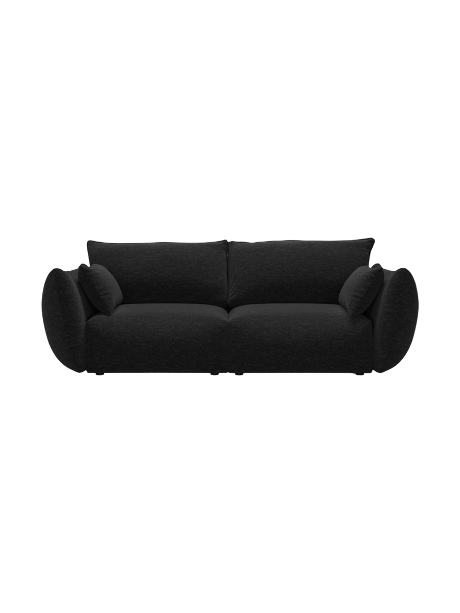 
Canapé design 2 places "Clau" - Chenille noire