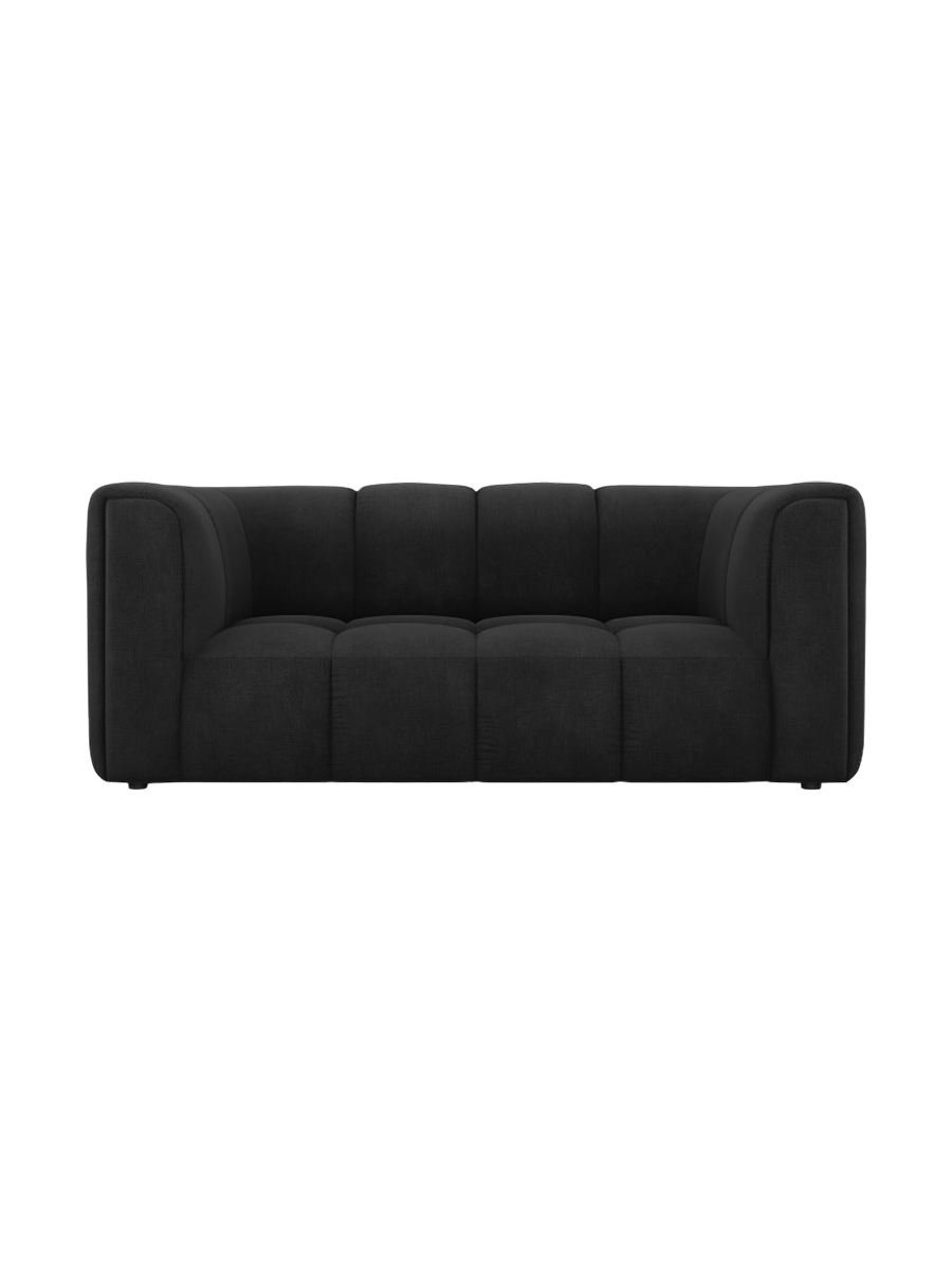 
2-Sitzer Design Sofa "Adams" - Chenille Schwarz