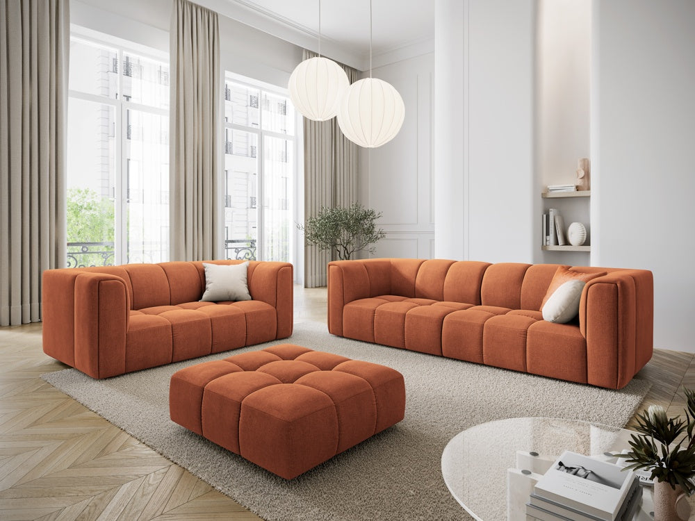 
2-Sitzer Design Sofa "Adams" - Chenille Terracotta
