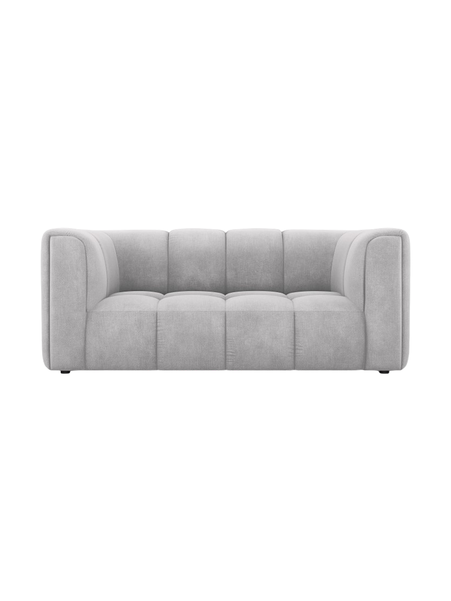 
2-Sitzer Design Sofa "Adams" - Chenille Hellgrau