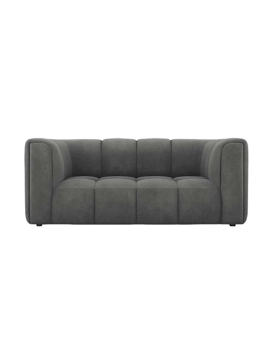 
2-Sitzer Design Sofa "Adams" - Chenille Dunkelgrau