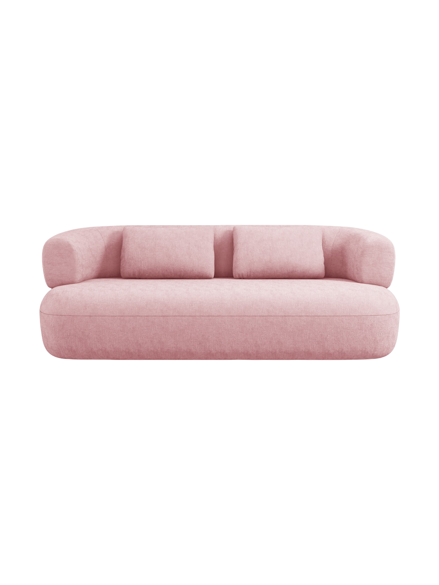 
2-Seater Design Sofa "Estro" - Chenille Pink