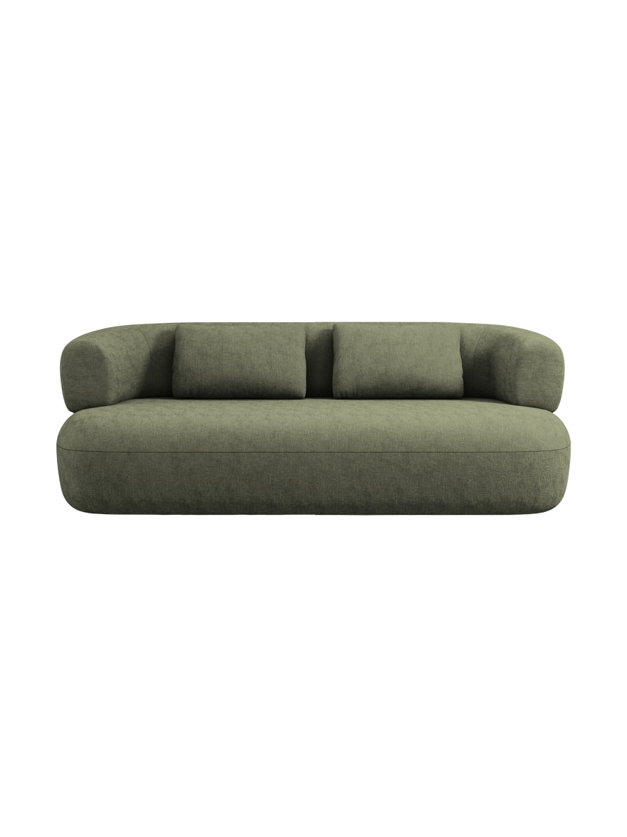 
2-Seater Design Sofa "Estro" - Chenille Green