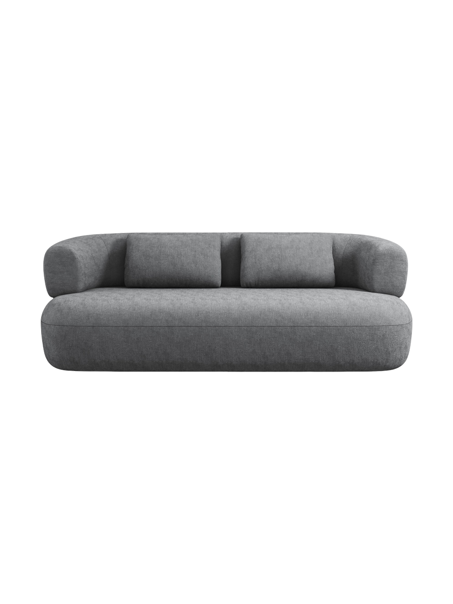 
2-Seater Design Sofa "Estro" - Chenille Dark Grey