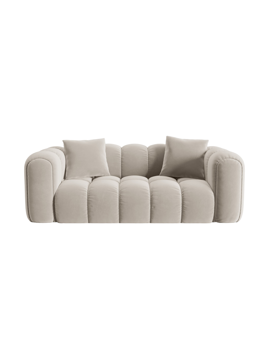 
2-Seater Design Sofa "Arden" - Velvet Ecru