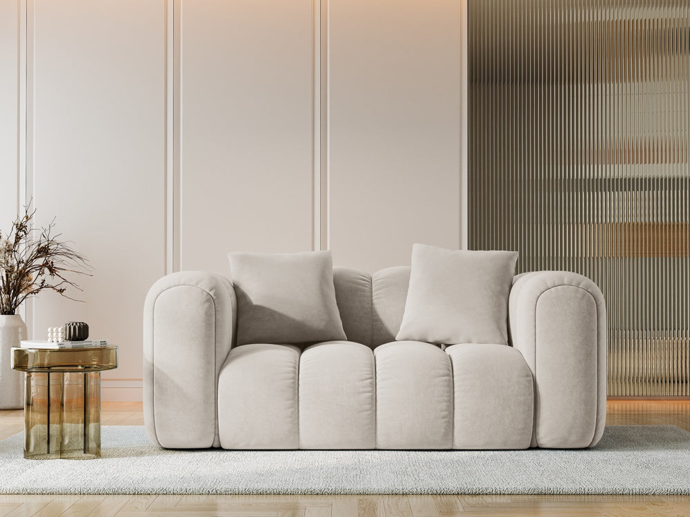 
2-Seater Design Sofa "Arden" - Velvet Ecru