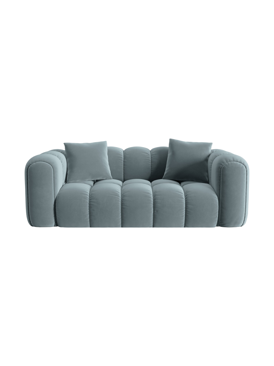 
2-Seater Design Sofa "Arden" - Velvet Light Blue