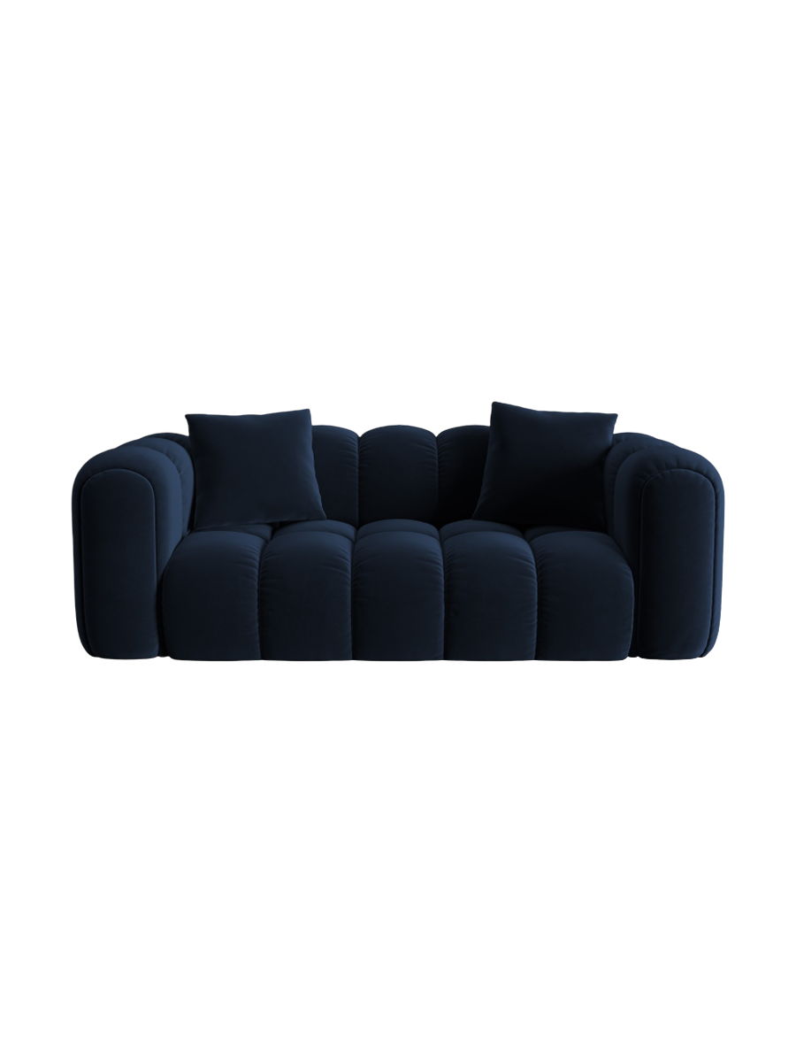 
2-Seater Design Sofa "Arden" - Velvet Royal Blue