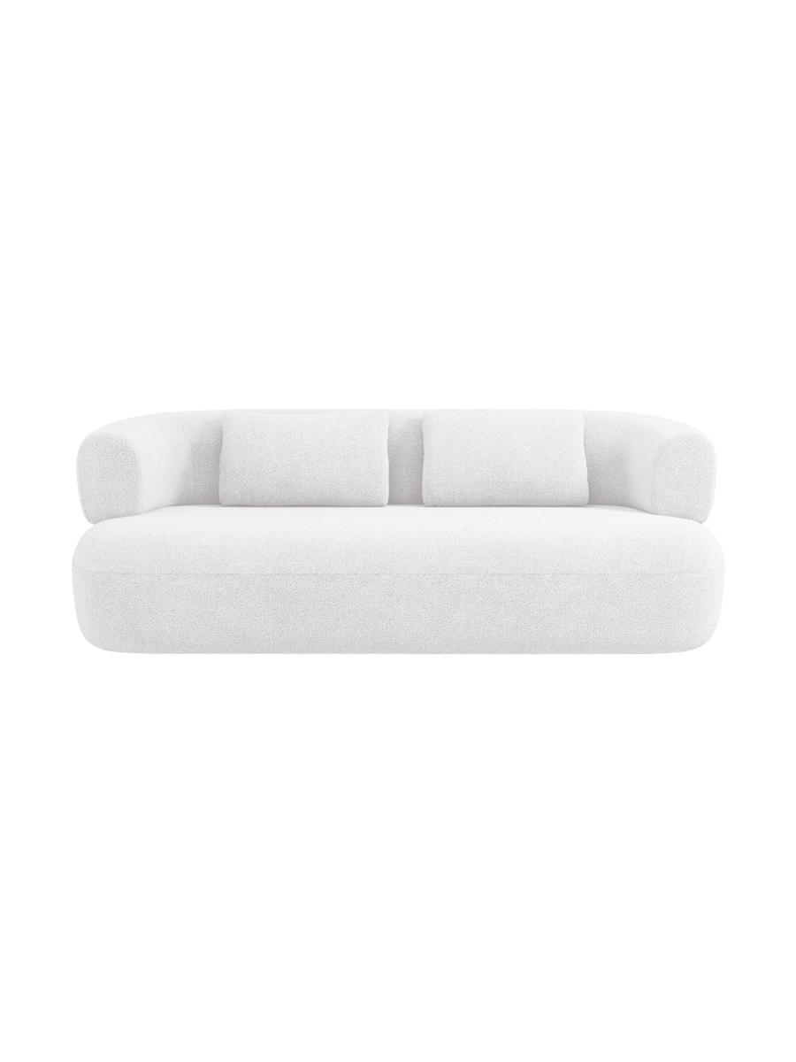 
2-Seater Design Sofa "Estro" - Bouclé Ivory