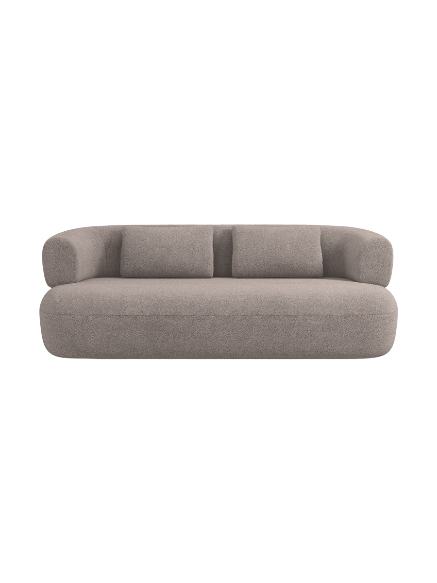 
2-Seater Design Sofa "Estro" - Boucle Light Brown