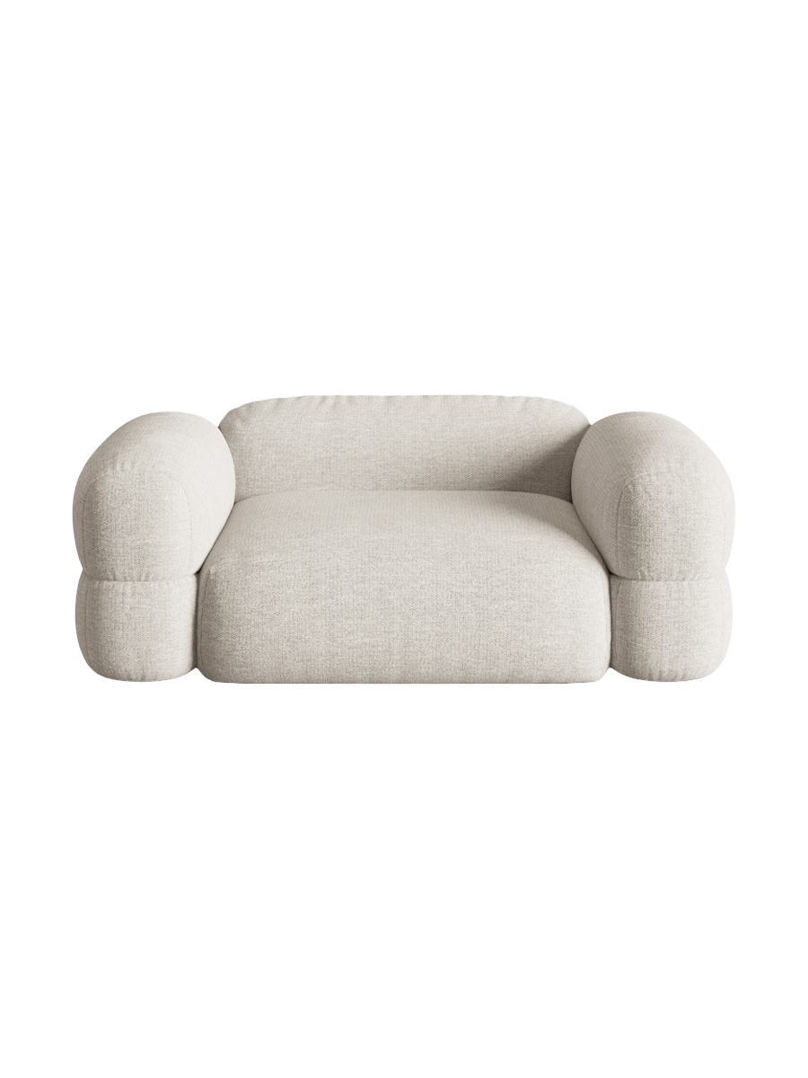 
2-Sitzer Design Sofa "Lony" - Strukturstoff Beige