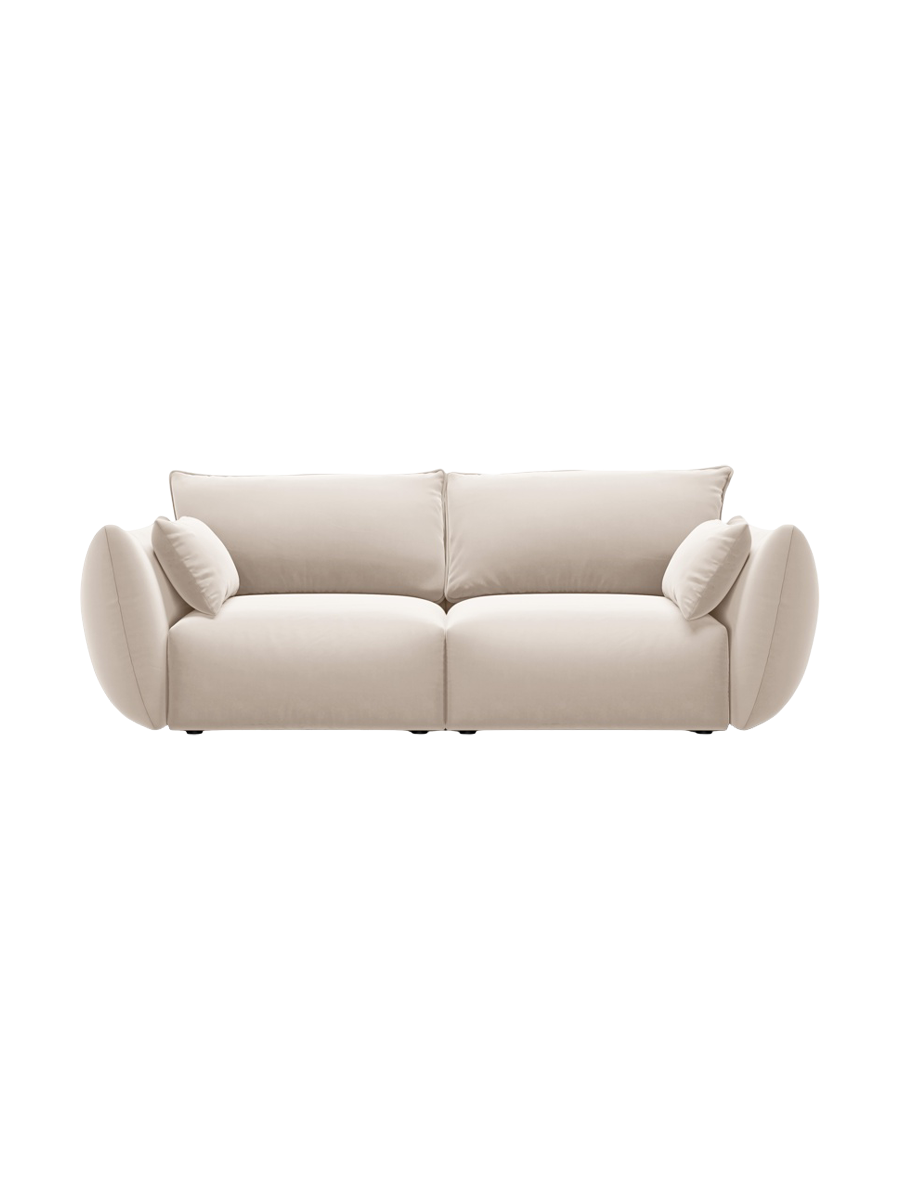
Canapé design 2 places "Clau" - Velours Beige