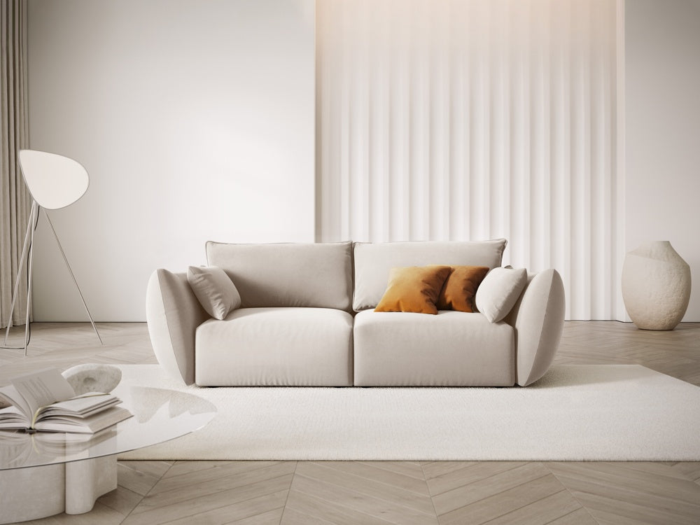 
Canapé design 2 places "Clau" - Velours Beige
