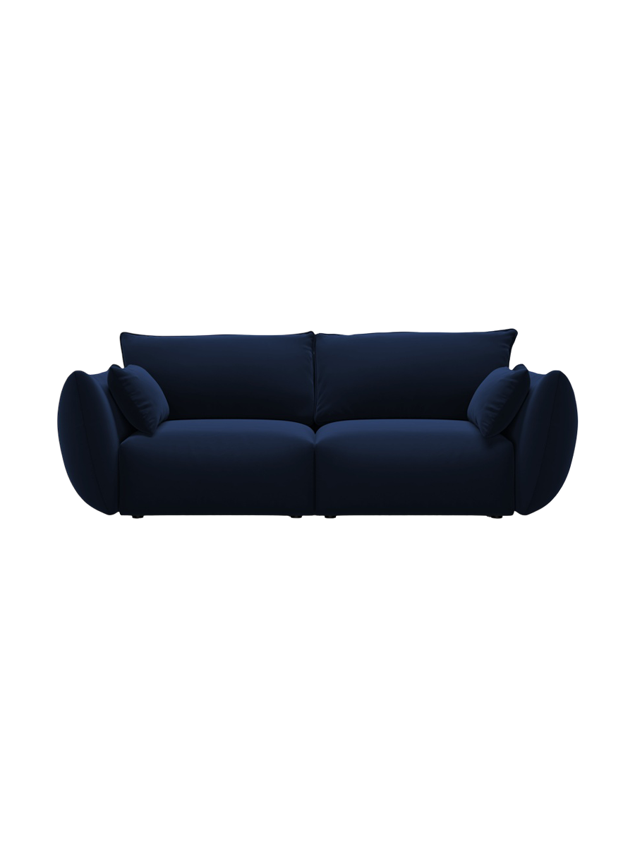 
Canapé design 2 places "Clau" - Velours bleu roi