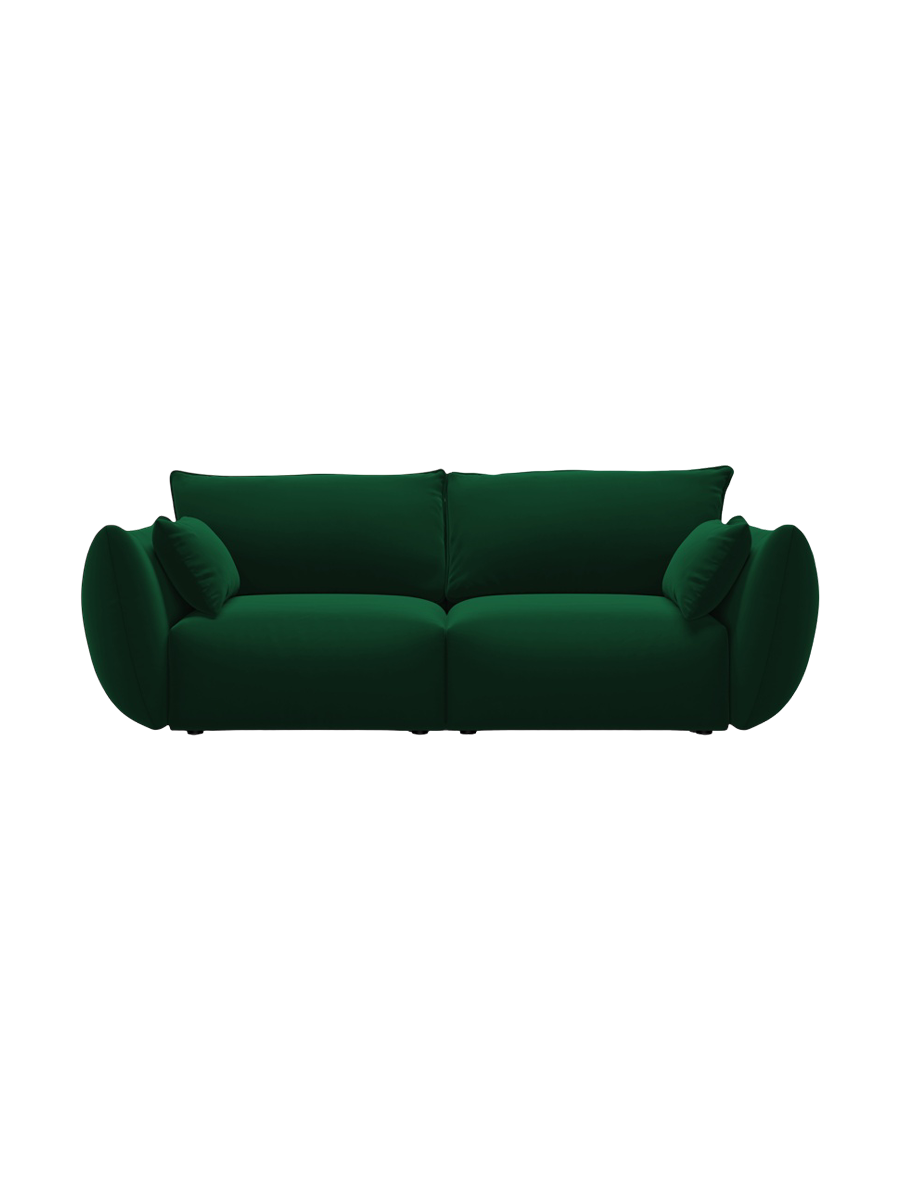 
Canapé design 2 places "Clau" - Velours vert bouteille