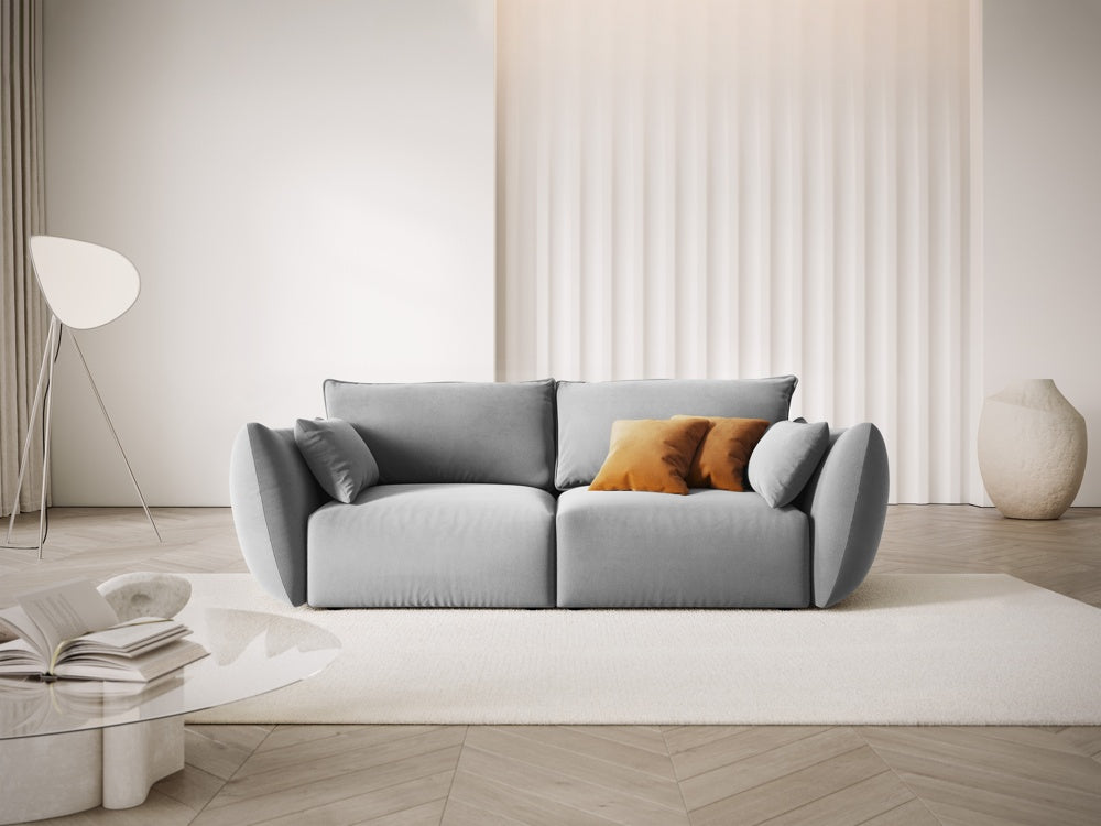 
Canapé design 2 places "Clau" - Velours Gris