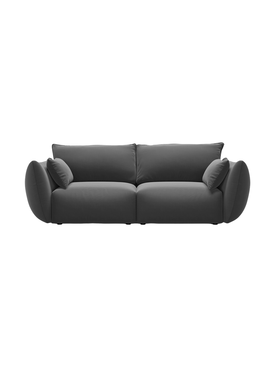 
Canapé design 2 places "Clau" - Velours gris foncé