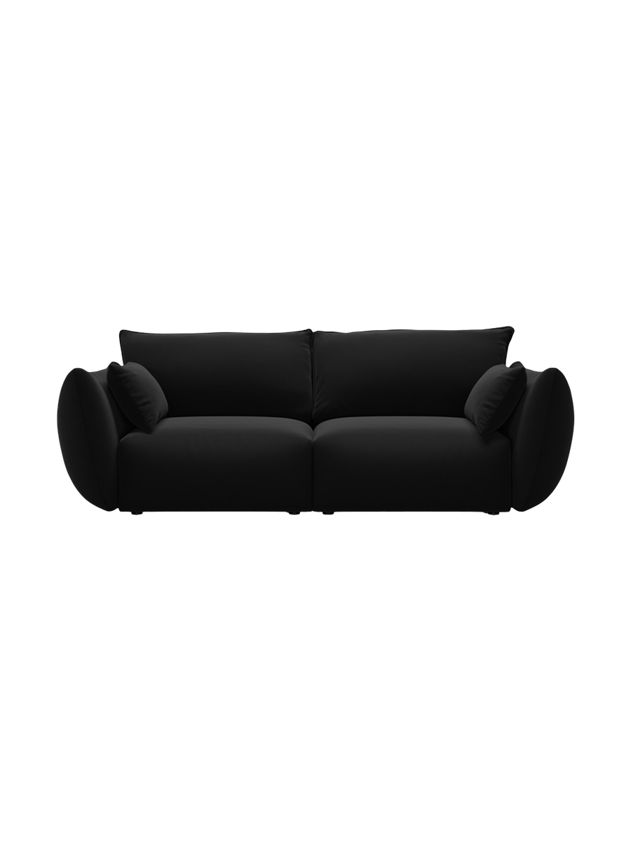 
Canapé design 2 places "Clau" - Velours noir