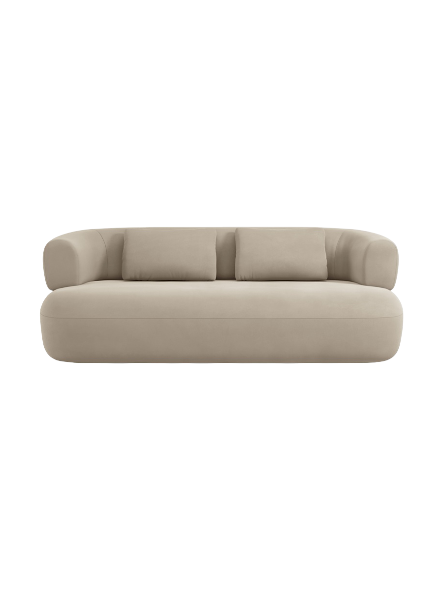 
2-Seater Design Sofa "Estro" - Velvet Beige
