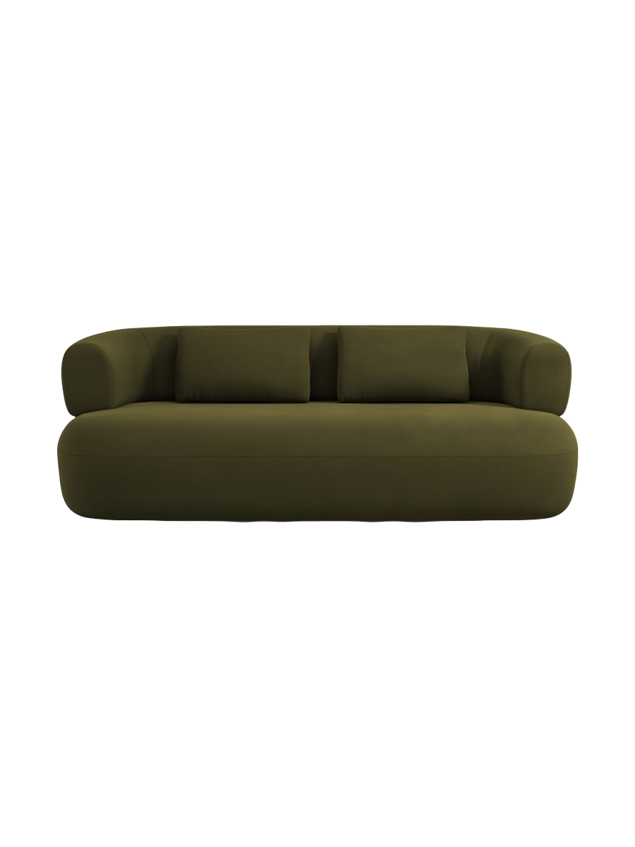 
2-Seater Design Sofa "Estro" - Velvet Green