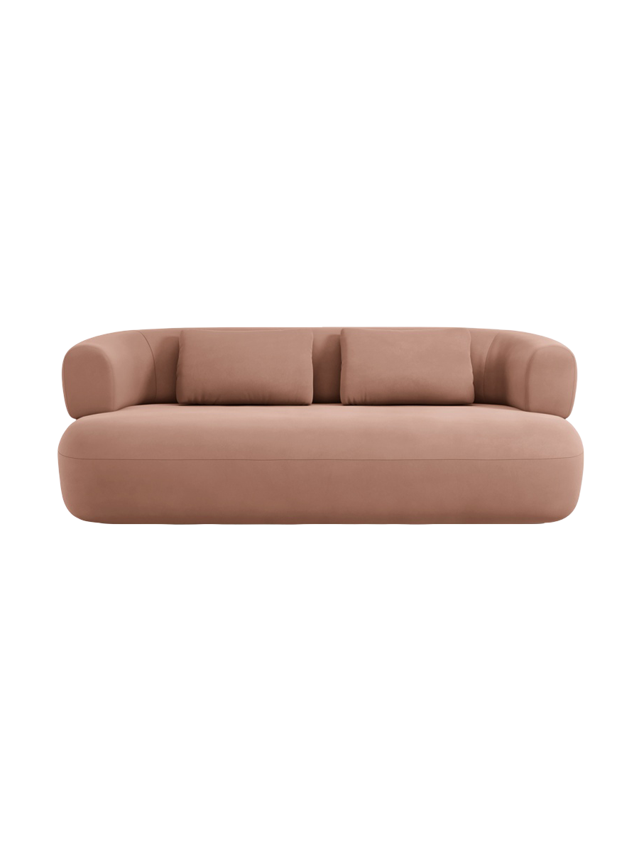 
2-Seater Design Sofa "Estro" - Velvet Rose