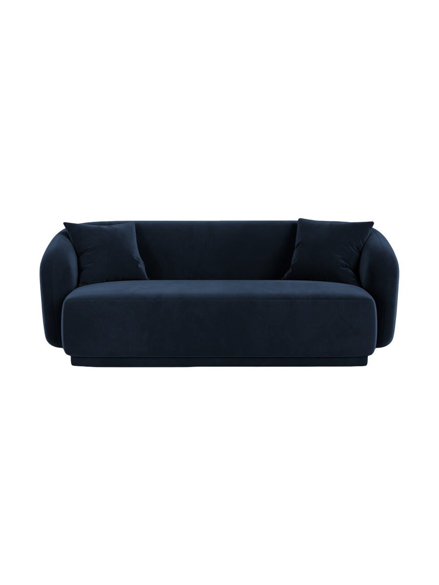 
Canapé design 2 places "Jane" - Velours bleu roi
