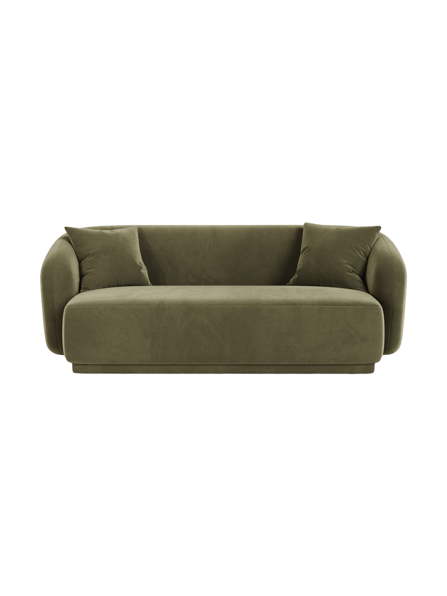 
Canapé design 2 places "Jane" - Velours vert