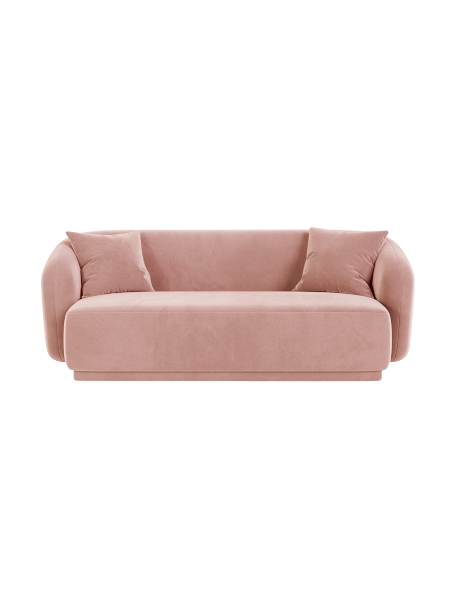 
Canapé design 2 places "Jane" - Velours rose