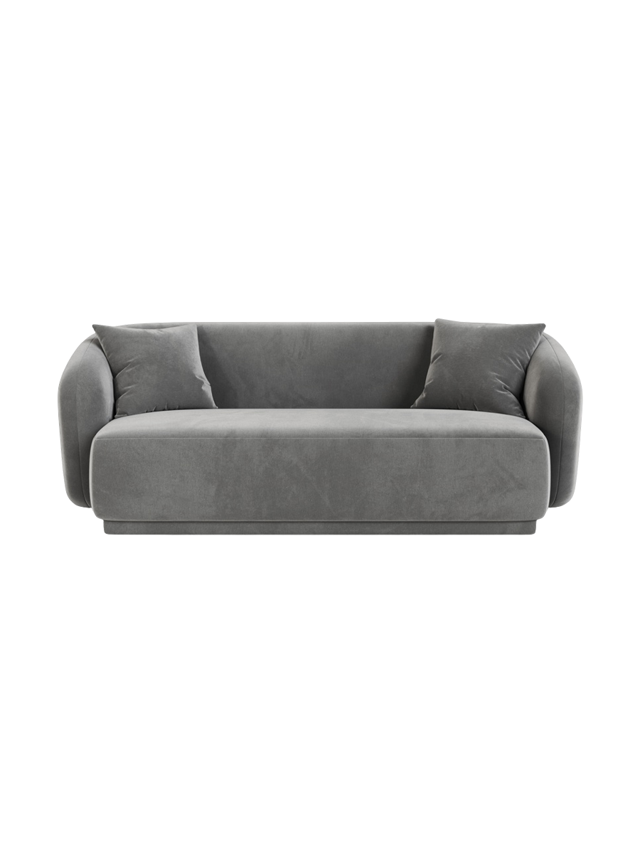 
Canapé design 2 places "Jane" - Velours Gris