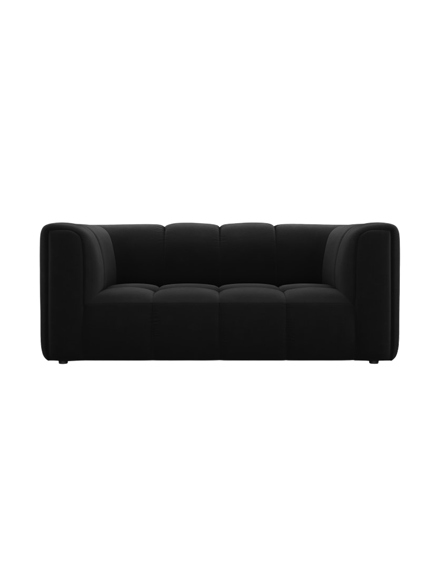 
2-Sitzer Design Sofa "Adams" - Samt Schwarz