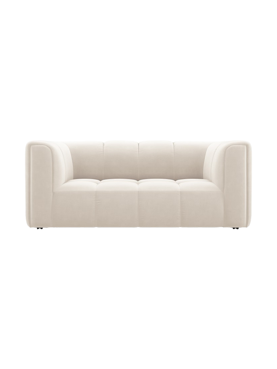 
2-Sitzer Design Sofa "Adams" - Samt Light Beige