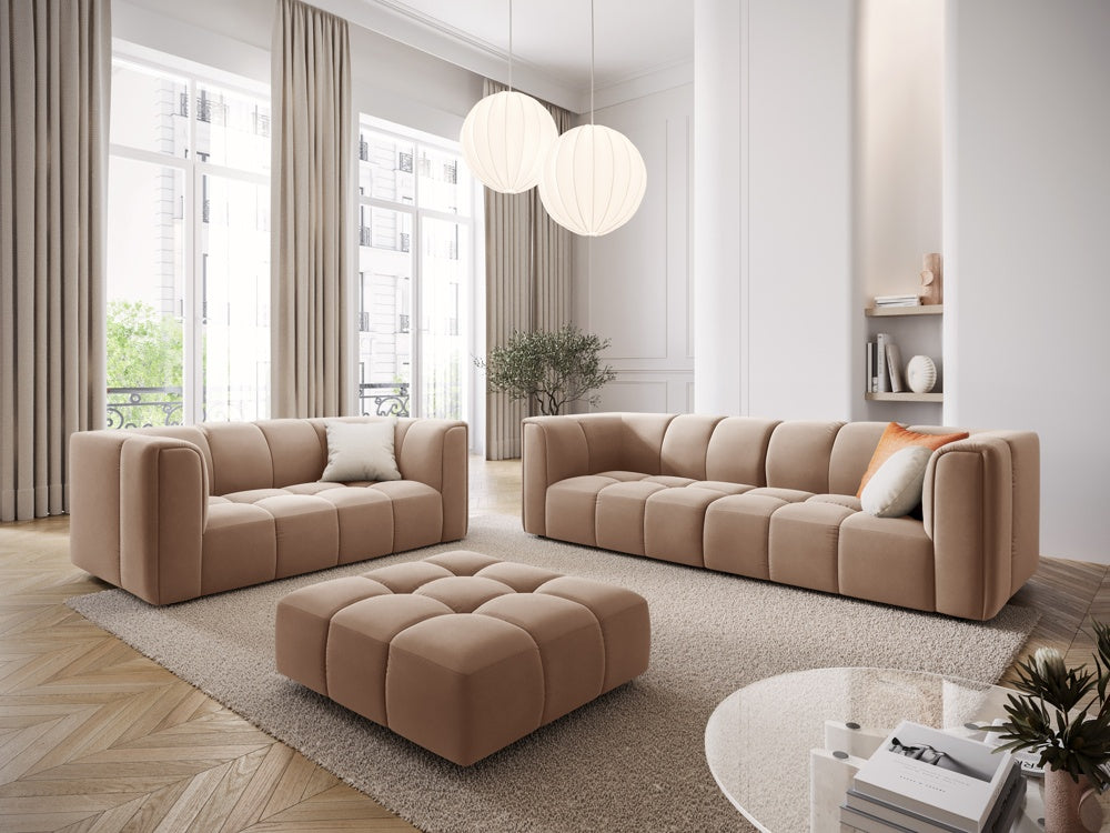 
2-Sitzer Design Sofa "Adams" - Samt  Beige