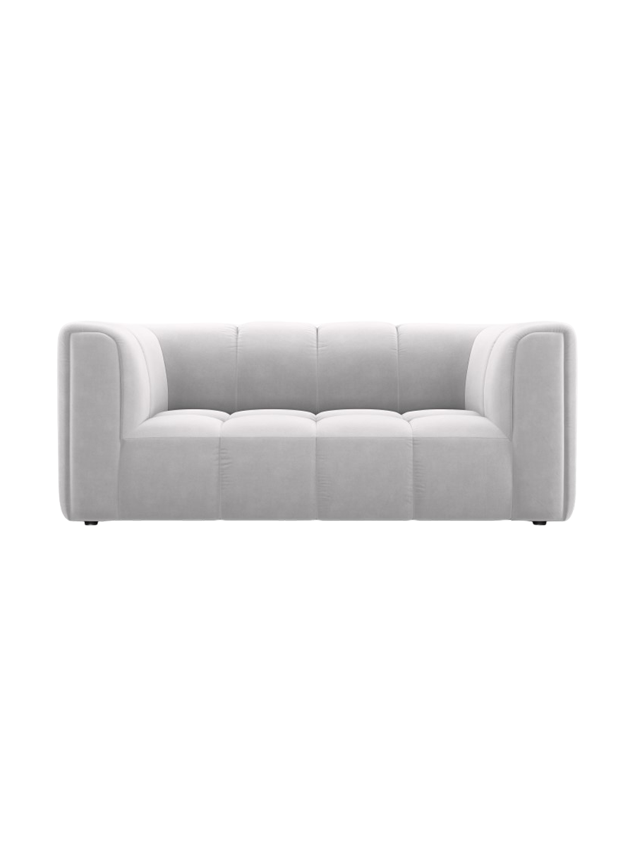 
2-Sitzer Design Sofa "Adams" - Samt Silver