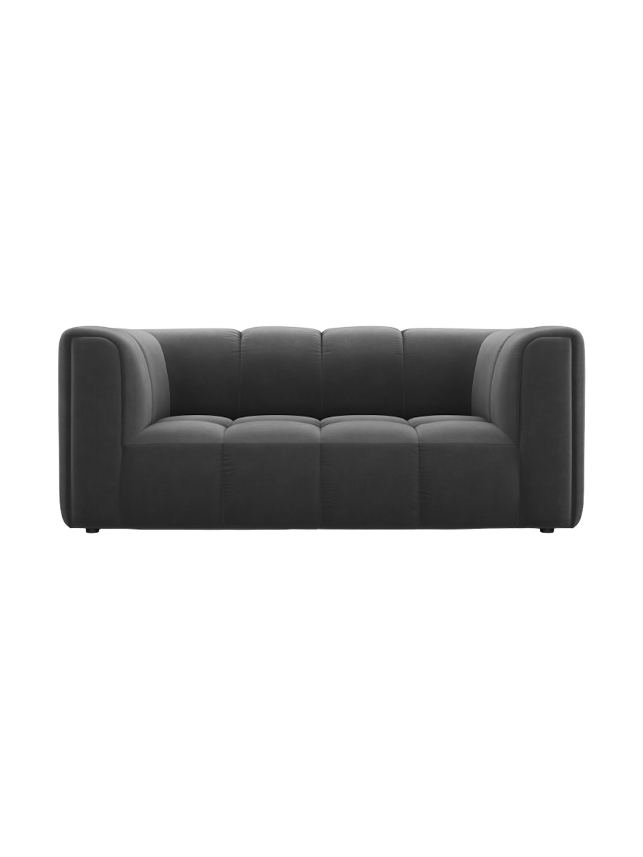 
2-Sitzer Design Sofa "Adams" - Samt Grau