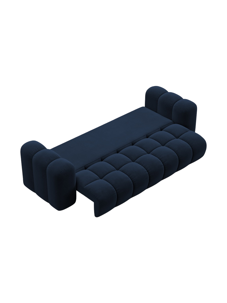 
3-seater designer sofa "Arden" with sleeping function - Velvet Royal Blue