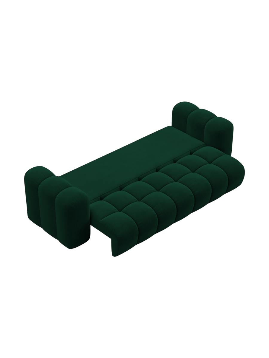 
3-seater designer sofa "Arden" with sleeping function - Velvet Bottle Green
