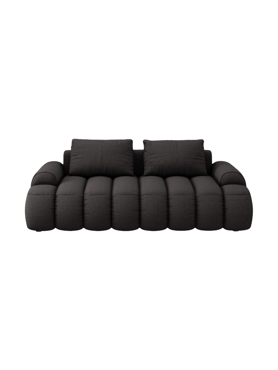 
3-seater designer sofa "Kimi" - Structured Fabric Dark Grey