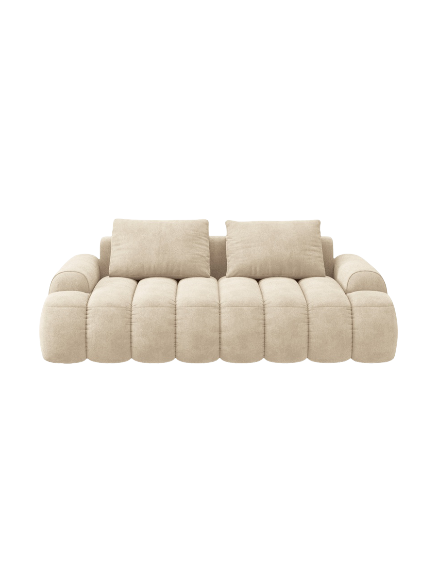
3-seater designer sofa "Kimi" - Light Beige Velvet