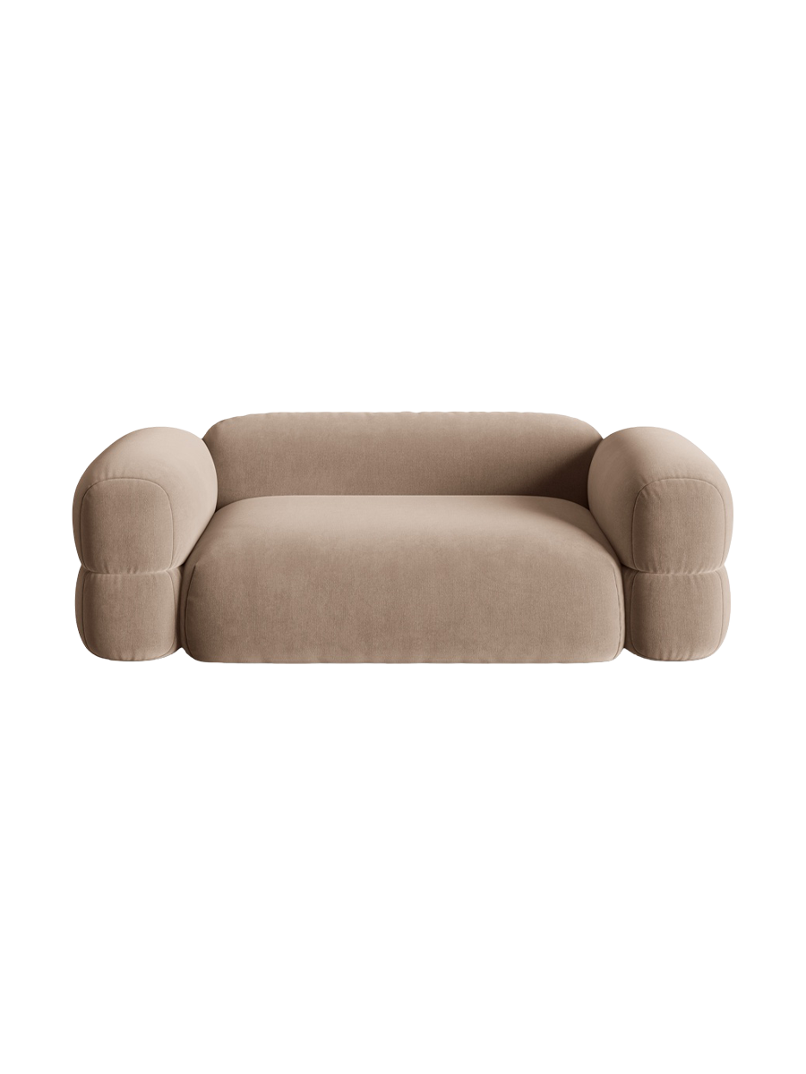 
3-Sitzer Design Sofa "Lony" - Samt Beige dunkel