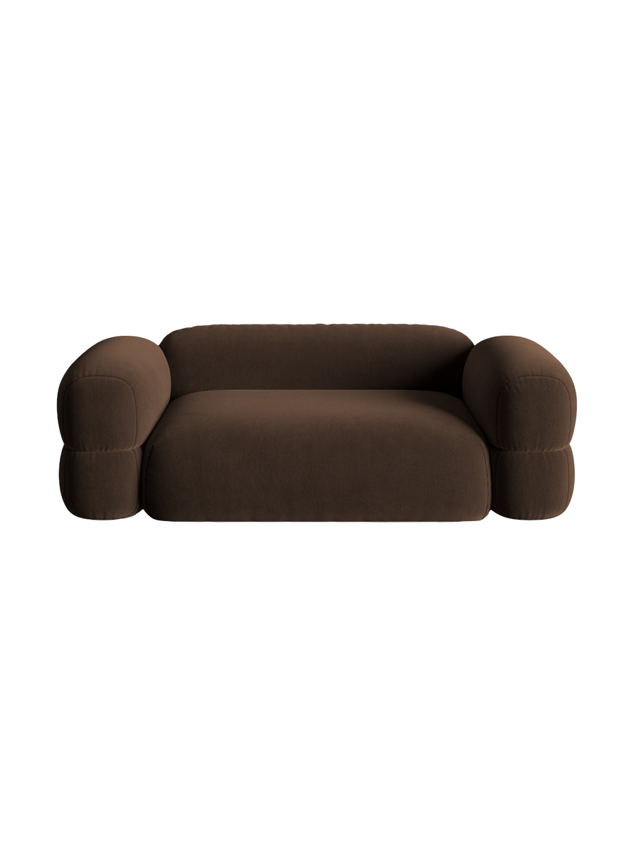 
3-Sitzer Design Sofa "Lony" - Samt Chocolat
