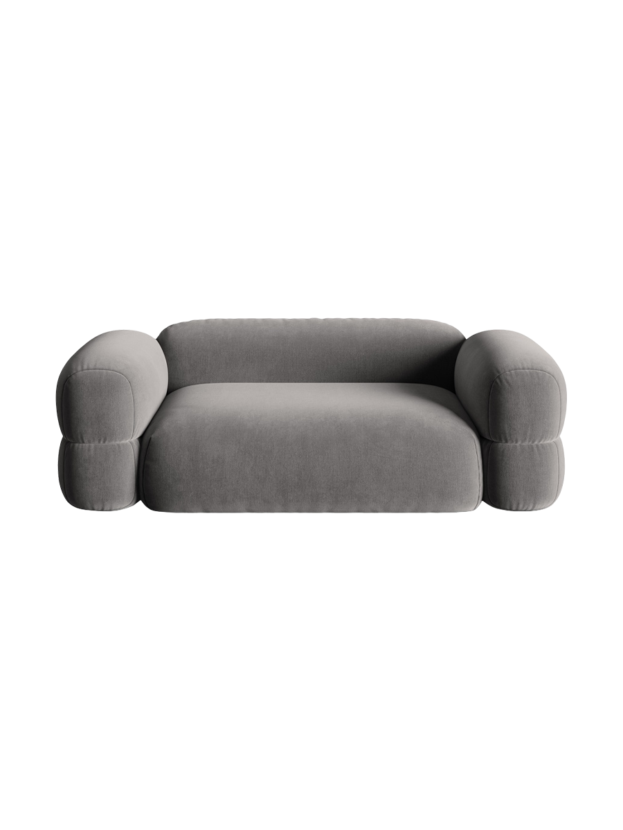 
3-Sitzer Design Sofa "Lony" - Samt Grau