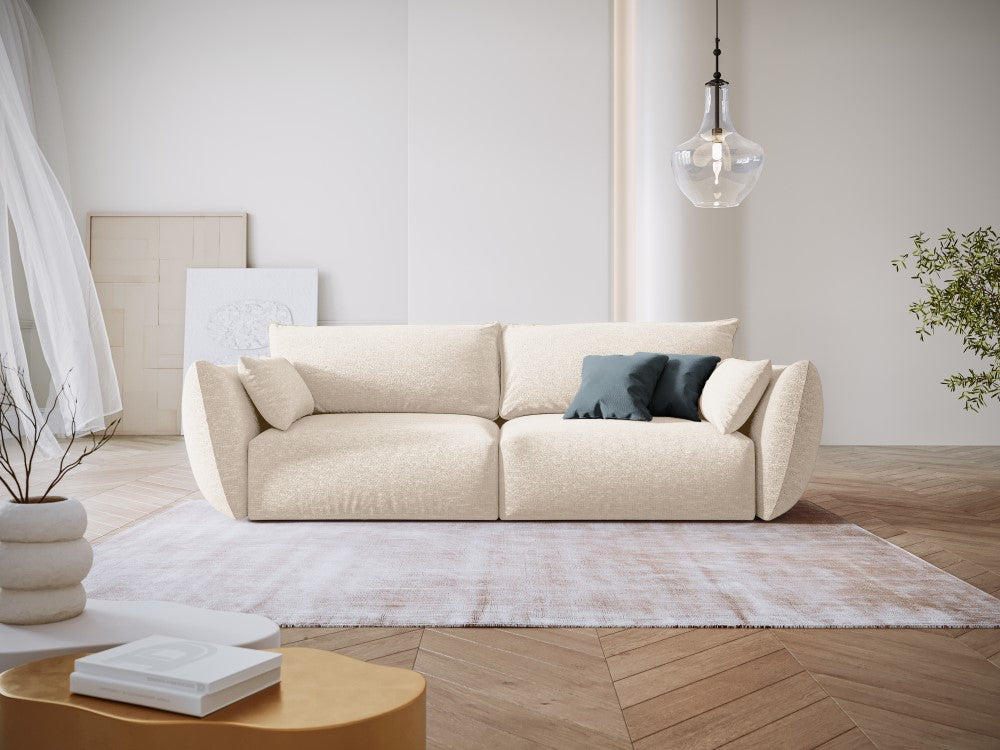 
Canapé design 3 places "Clau" - Chenille Beige Clair