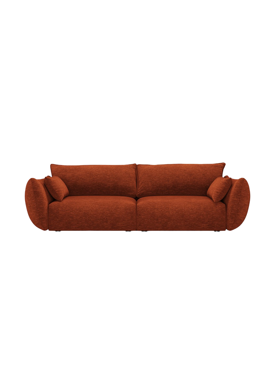 
Canapé design 3 places "Clau" - Chenille Terre cuite