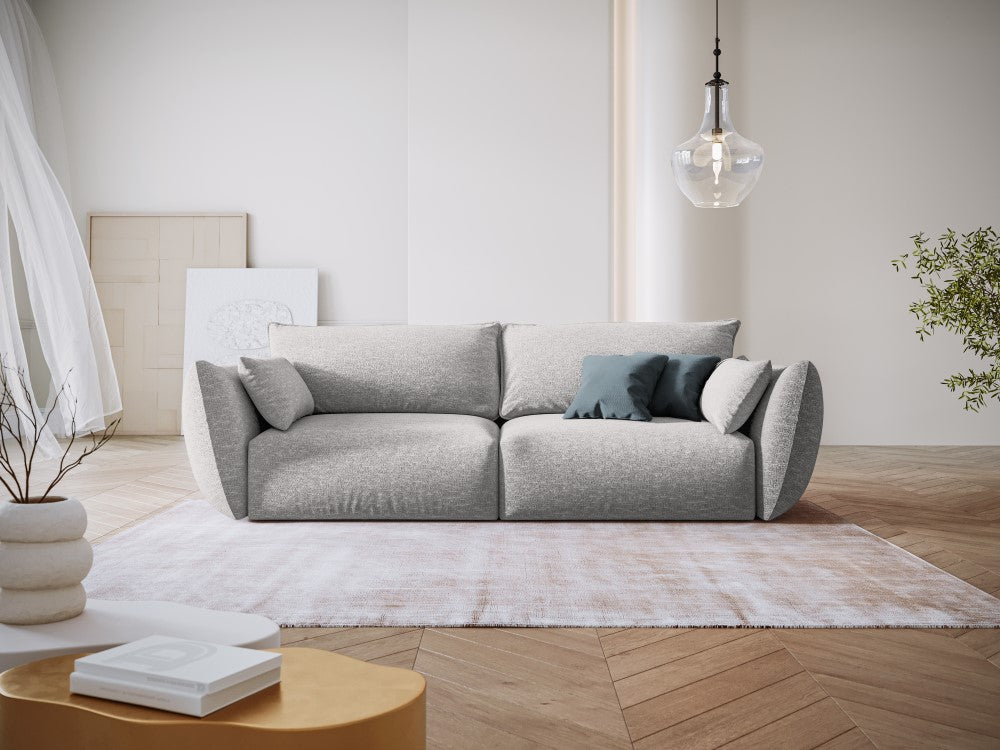 
Canapé design 3 places "Clau" - Chenille Gris clair