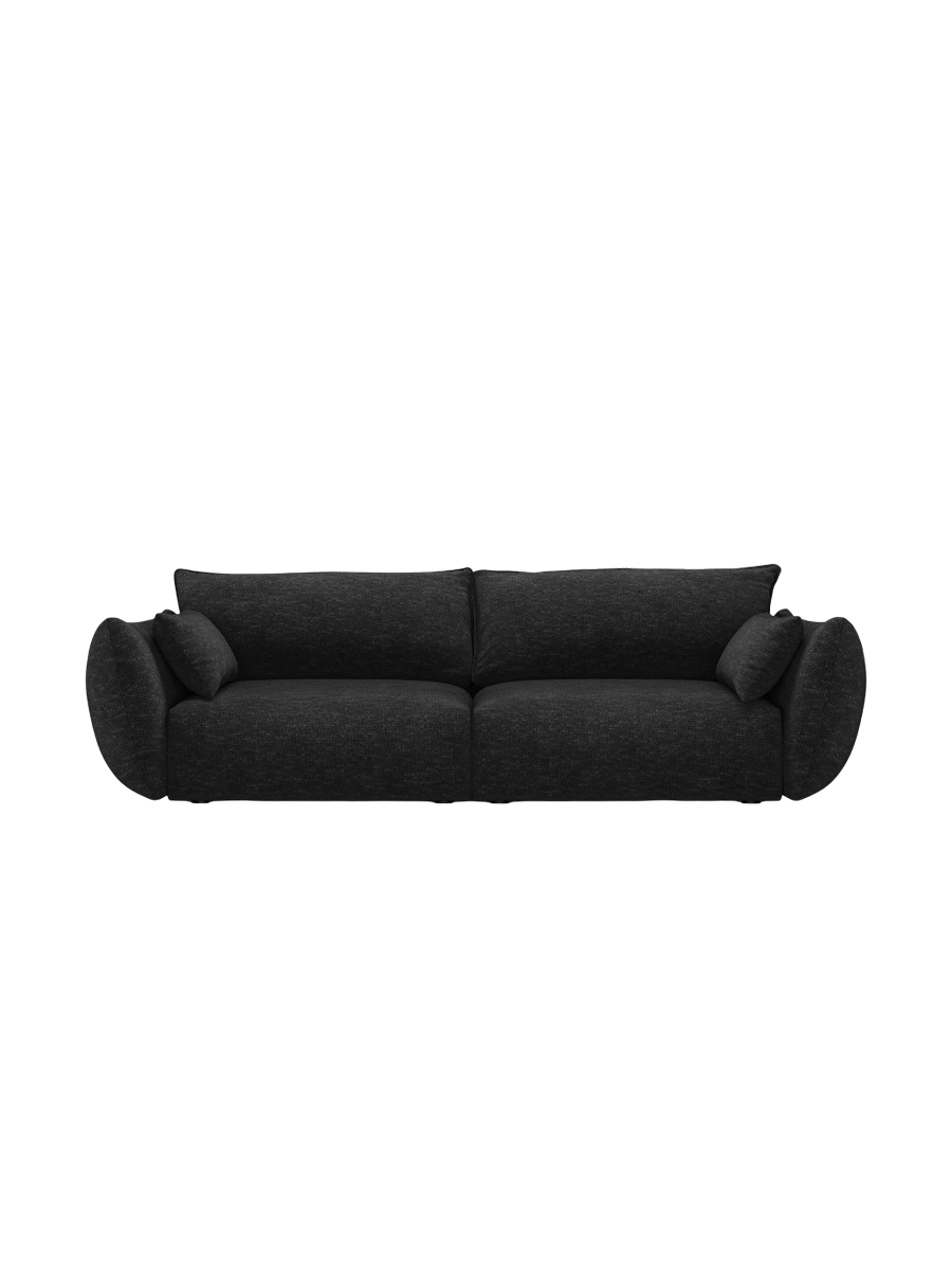 
Canapé design 3 places "Clau" - Chenille noire