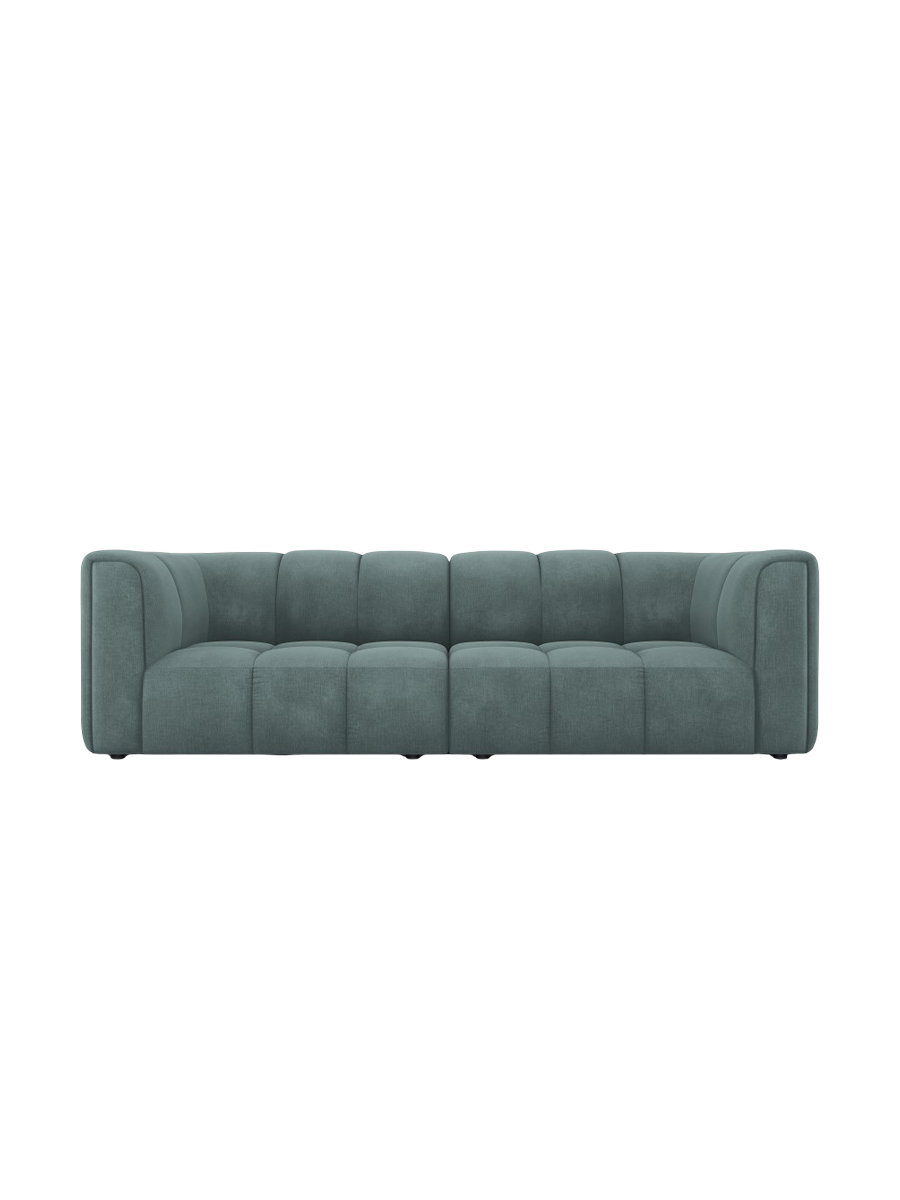 
3-Sitzer Design Sofa "Adams" - Chenille Petrol